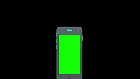 Mobiltelefon-Greenscreen-Loop-Animationsvideo,-Transparenter-Hintergrund-Mit-Alphakanal