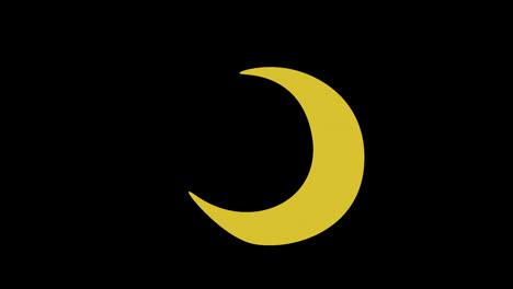 Mond--Und-Sterne-Loop-Animationsvideo,-Transparenter-Hintergrund-Mit-Alphakanal.