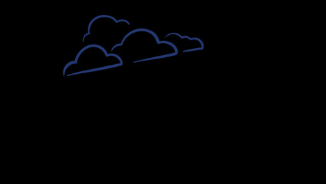 Wetterwolken-Symbol-Loop-Animationsvideo,-Transparenter-Hintergrund-Mit-Alphakanal