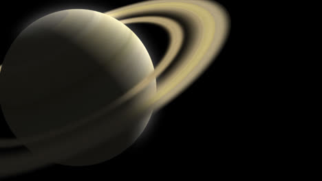 Schöne-Saturn-Loop-Animation,-Transparenter-Hintergrund-Mit-Einem-Alphakanal.
