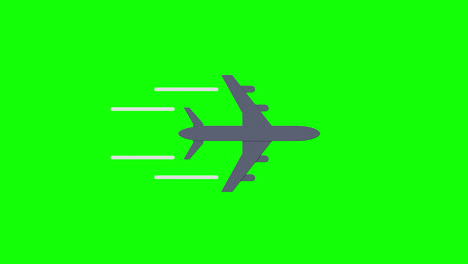 Geschäftsreise-Flugzeug-Icon-Loop-Animation-Mit-Alphakanal,-Transparentem-Hintergrund,-Prores-444