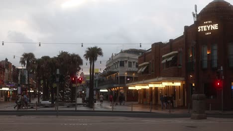 Rainy-Day-Manly-Corso-Steyne-area-with-Cars-passing-on-the-Road-Sydney-NSW