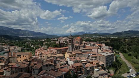 The-picturesque-municipality-of-Gironella-in-Catalonia,-Spain,-aerial