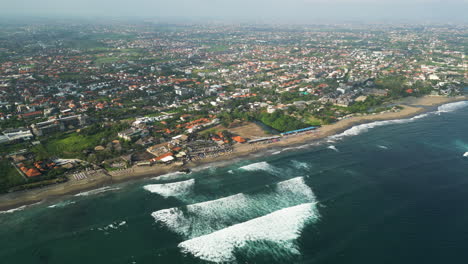 Batu-Bolong-beach-and-overpopulated-Dalung-village-under-polluted-air-in-Bali