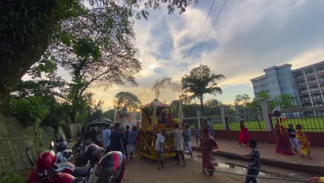 Bangladeshis-Celebrating-Ratha-Yatra-with-Public-Procession-Hindu-Religion-in-Sylhet