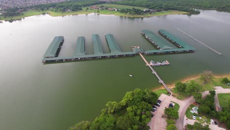 Aerial-footage-of-the-Cottonwood-Creek-Marina-in-Little-Elm-Texas