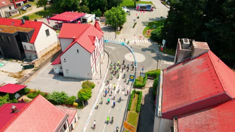 Summer-aerial-4K-drone-footage-of-the-city-Ormož-during-the-cycling-event