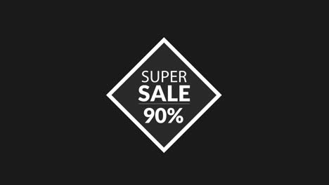 super-sale-90-percent-off-word-animation-use-for-landing-page,website,-Blog,-sale-promotion,-advertising,-marketing.-on-transparent-background-with-alpha-channel