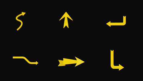 Set-of-Animated-Arrows-sign-design-element