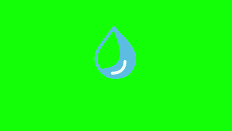 Water-drop-icon-animation,-liquid-drip,-transparent-background