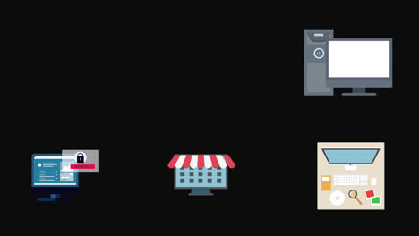 Desktop-Computersymbole-Setzen-Einen-Transparenten-Animationshintergrund