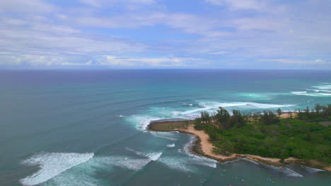 Luftaufnahme-Des-Pua&#39;ena-Point-An-Der-Nordküste-Von-Hale&#39;iwa,-Oahu,-Hawaii