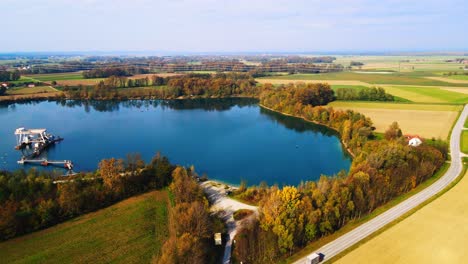 Stunning-4K-drone-footage-of-a-fishing-lake-or