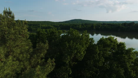 Virgin-riparian-nature-of-Southern-United-States---Lake-Sequoyah,-Arkansas