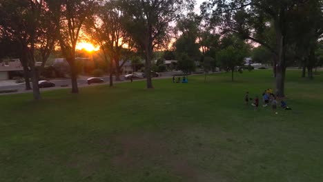 People-enjoying-park-at-dusk
