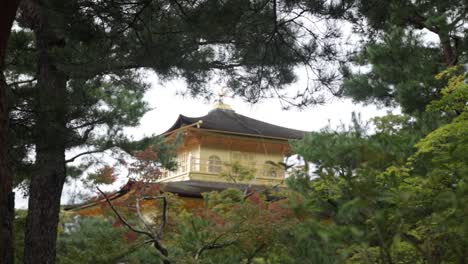 Erstaunlicher-Goldener-Pavillon-In-Kyoto,-Japan