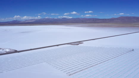 Aerial-pull-out-of-rows-of-extracted-salt-at-Jujuy,-Salinas-Grandes