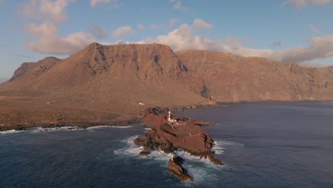 4K-60Fps-Punta-de-Teno-Lighthouse-on-the-island-of-Tenerife,-Canary-Spain,-one-of-the-most-touristic-lighthouses-on-the-island-with-the-incredible-sunset-01