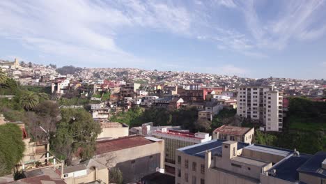 Aerial-View-Of-Valparaiso-Cityscape-Rooftops