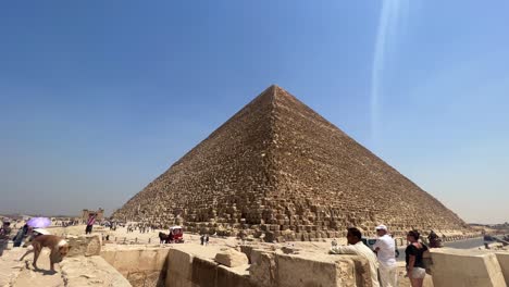 Pyramiden-Von-Gizeh-Und-Die-Sphinx-Im-Gouvernement-Gizeh-In-Kairo,-Ägypten