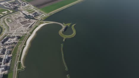 Aerial-view-of-Tulip-island-Zeewolde-during-day-time