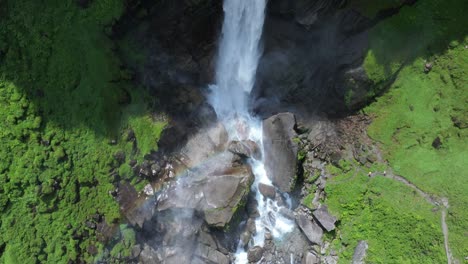 Foroglio-Waterfall-In-Bavona-Valley,-Switzerland