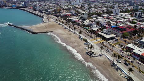 Aerial-view-of-Veracruz,-revealing-downtown-Boca-del-Rio