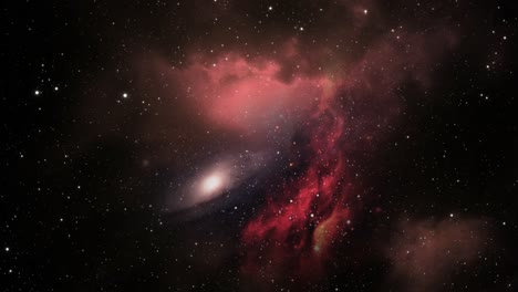 Campos-De-Estrellas-En-El-Espacio-A-Una-Galaxia-Distante