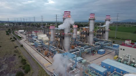 Aerial-shot-of-an-electric-power-generation-plant