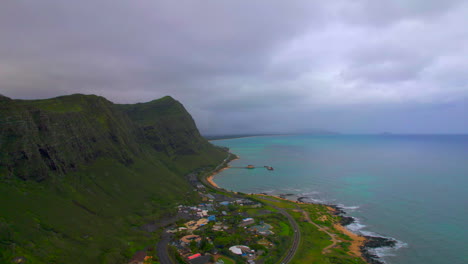Vista-Aérea-De-La-Playa-Makapu&#39;u-En-Oahu-Hawaii