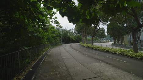 Green-park-shelter-at-corporate-HongKong-techpark-gimbal-shot