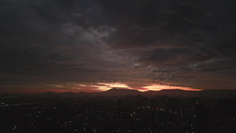 Drone-Night-dusk-Providencia-Santiago-Chile