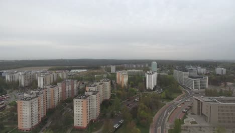 A-renovated-communist-era-housing-estate-in-Central-Europe-on-a-cloudy-day