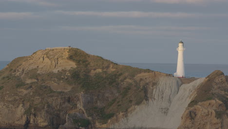New-Zealand's-rock-formation-and-lighthouse-at-Castle-Point-on-the-eastern-shoreline