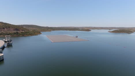 Flying-above-Portugal's-largest-man-made-lake-known-as-Grande-Lago-Alqueva
