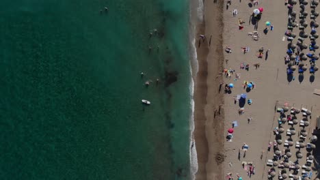 Drone-top-shot-of-a-beach-in-South-of-Spain