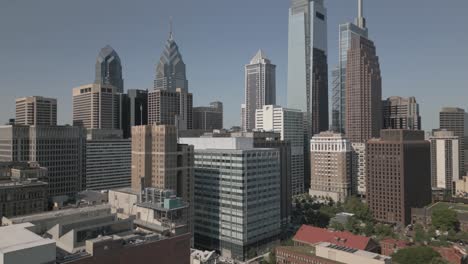 4K-Drone-move-up-at-an-Angle-of-Downtown-Philadelphia-Pennsylvania