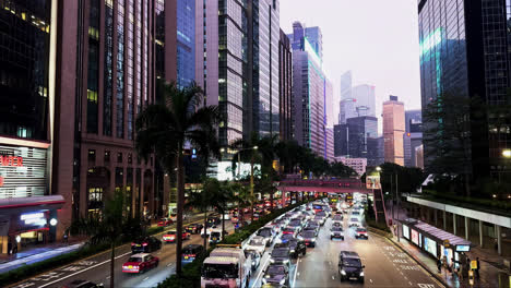 Evening-Traffic-Congestion-on-Gloucester-Road-Amidst-Hong-Kong's-Lit-Skyscrapers