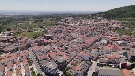 Aerial-View-Of-Jaraíz-de-la-Vera,-A-Municipality-Located-In-The-Province-Of-Cáceres,-Spain
