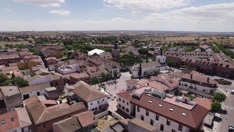 Aerial-View-Of-Sevilla-La-Nueva-And-Plaza-De-Espana