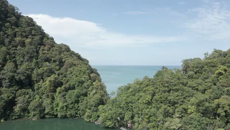 Tourism-flyover:-Dayang-Bunting-Lake-to-Strait-of-Malacca-in-Malaysia