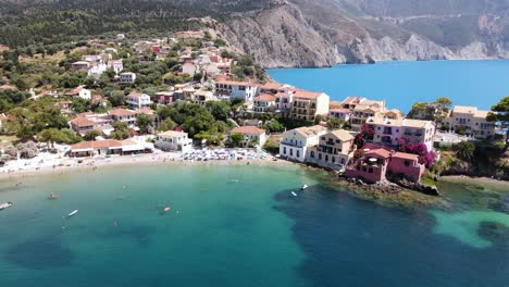 Revealing-drone-shot-of-the-city-Asos-on-the-island-of-Kefalonia