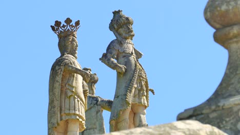 Detail-Der-Skulpturen-Im-Santuario-De-Nossa-Senhora-Dos-Remedios-In-Lamego,-Portugal