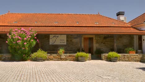 Building-Facade-Of-Quinta-do-Tedo---Port-Wine-Domain-And-Accommodation-In-Douro-Valley,-Portugal