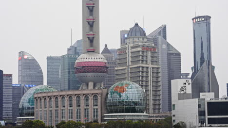 Shanghai-Skyline-During-Covid-19-Lockdown-of-2022-in-Shanghai,-China