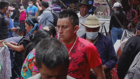 Local-people-hustle-and-bustle-at-busy-street-market-in-Guatemala