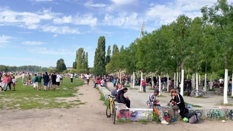 Typical-Berlin-Scenery-with-People-in-Mauerpark-during-Flea-Market