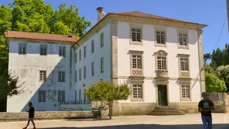 Building-at-Santuario-Notre-Dame-des-Remedes-in-Lamego,-Portugal