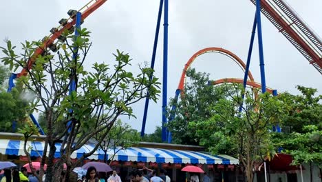 A-Closeup-Video-Shot-Of-A-Roller-Coaster---Entry-Gate