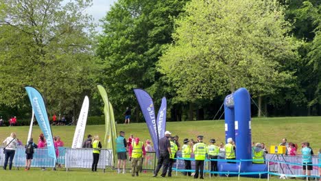 People-running-for-Race-for-Life,-beating-cancer-in-the-United-Kingdom-UK